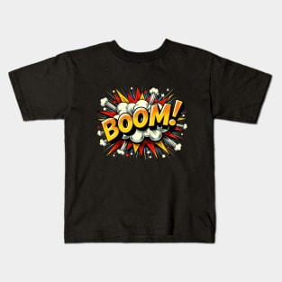 Vintage 'BOOM!': Echoes of Comic Book Era Kids T-Shirt